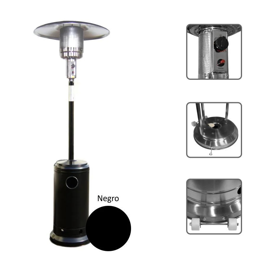 ESTUFA DE PATIO KASSEL NEGRA EPS37 - Imagen 2
