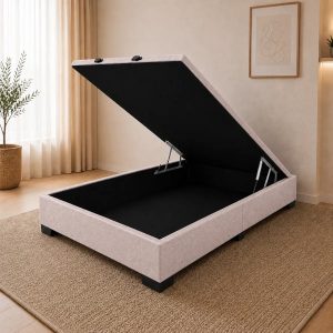 SOMMIER BAUL 2 PLAZAS BEIGE PREM.