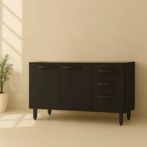 BAJO MESADA 2P/3C NEGRO