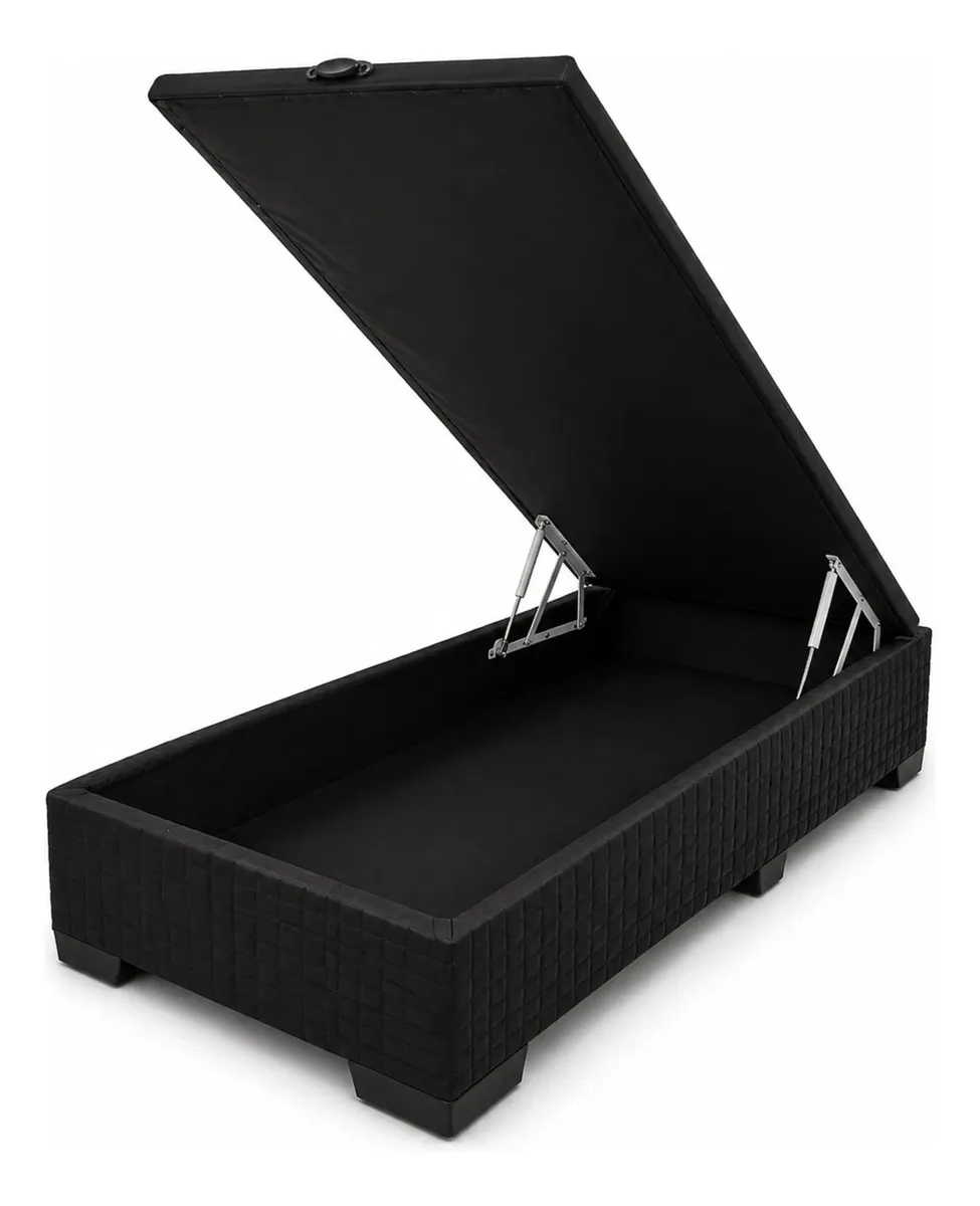 SOMMIER BAUL 1 PLAZA NEGRO - Imagen 3
