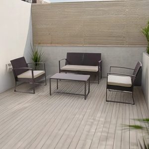 JUEGO DE JARDIN MESA+2 BUTACA+SILLON MENDOZA
